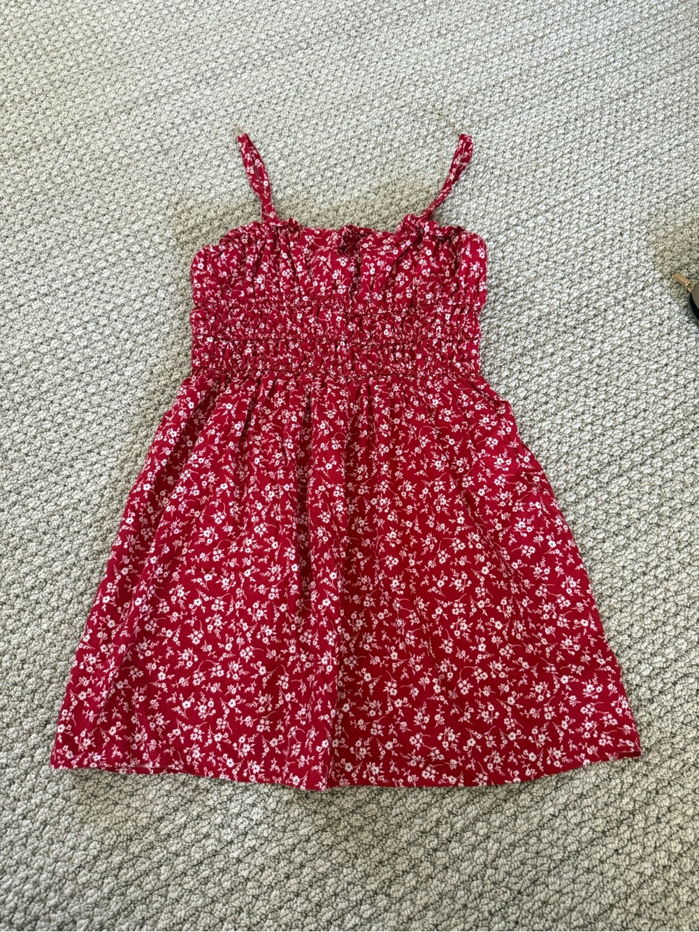 wild fable Red Floral Smocked Sundress